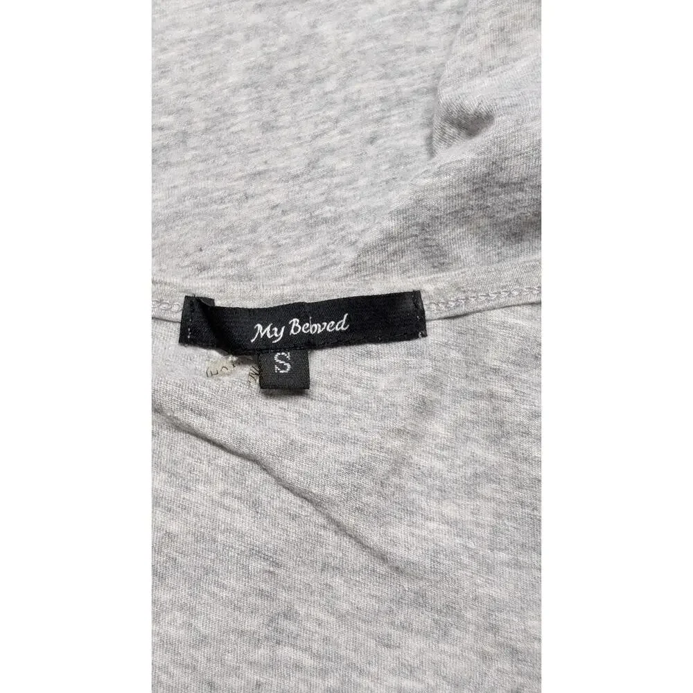 My Beloved Gray Tank Top Ruffle Trim Sleeveless Small - Picture 4 of 4